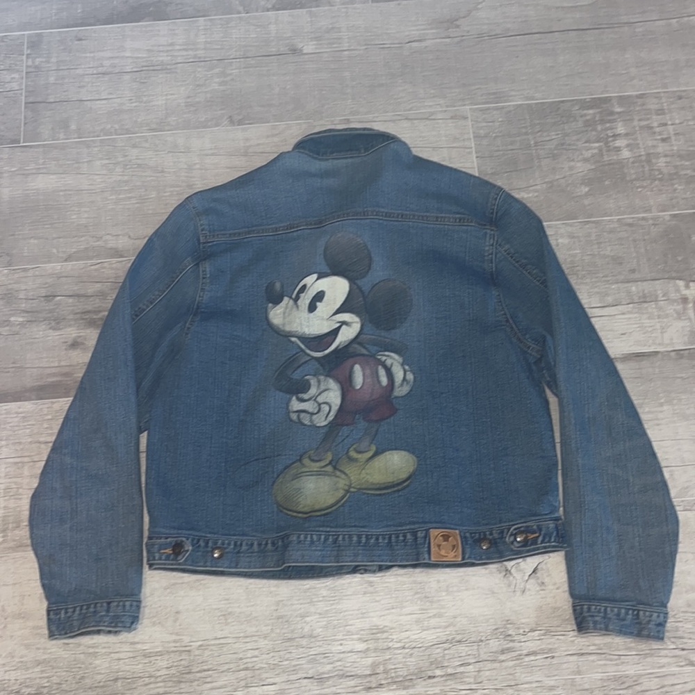 Vintage Mickey Mouse Jean Jacket Kids Size XL 18/20 Color: Blue RN: 114787